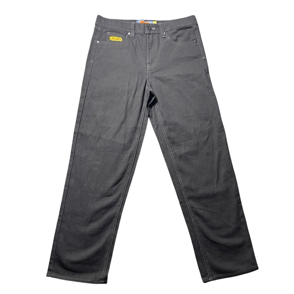 Empyre Relax Jeans 27 Black Baggy Loose Fit Skate Denim Adjustable Waist New Tag